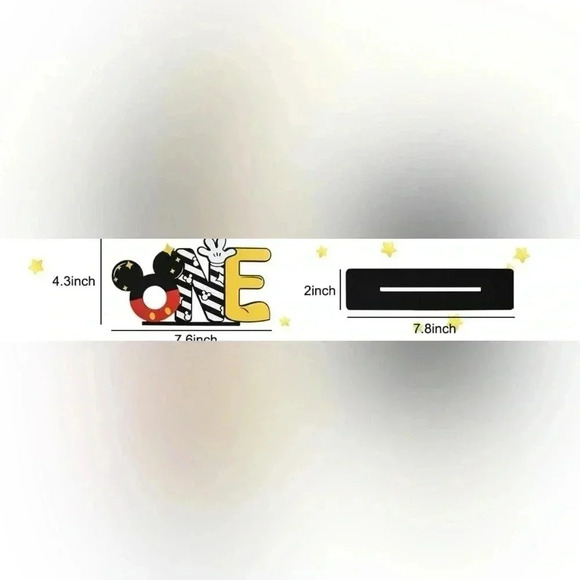 Mickey Mouse Themed 1st Birthday Party Table Centerpieces. NEW IN BOX. - Picture 3 of 3